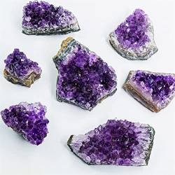 BAWHO Geschenk Naturkristallstein Aura Amethyst Cluster Volkshandwerk Raue Natursteine ​​PEIQIYIN QINTINYIN (Size : 200g) von BAWHO