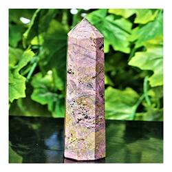 BAWHO Heimdekoration, natürlicher rosa Roseophiolit-Kristall, Quarz, Reiki-Stein, beruhigender Kristall, Haushalts-Natursteine QINTINYIN (Size : 500-550g) von BAWHO