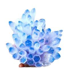BAWHO Kristall Natürlicher Himmelblauer Traum Transparenter Kristall Cluster Stein Erz Entmagnetisierungsstein Reinigungsstein Dekoration Zeichnen Yuebang QINTINYIN (Size : 600-650g) von BAWHO