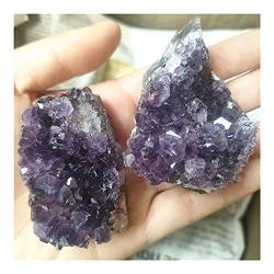 BAWHO Kristall natürliche Amethyst Geode Quarz Cluster Kristall Probe Geschenke Reiki Steine ​​und Kristalle zeichnen Yuebang QINTINYIN (Size : 45-55g) von BAWHO