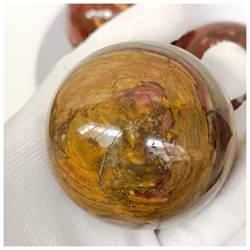 BAWHO Natürliche Madagaskar versteinerte Holzkugel Polierquarz Kristallkugel Reiki 1 Stück 6–7 cm Dekoration Geschenk QINTINYIN (Size : 5-6cm) von BAWHO