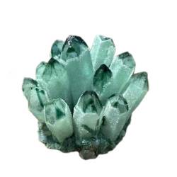 BAWHO Natürliche grüne Geisterphantomquarzkristall-Cluster-Felssteine ​​​​und Kristalle Mineralexemplar Wohnkultur Heimtextilien QINTINYIN (Color : Green Ghost, Size : 900-1000g) von BAWHO