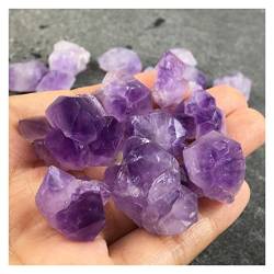 BAWHO Natürliche violette Kristall-Amethyst-Kristallkiessteine, violette Kristallcluster, Heimdekoration, Dekoration, Natursteine QINTINYIN (Size : 1000g) von BAWHO