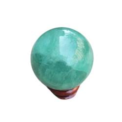 BAWHO Natürlicher Kristall, rau, 40–80 mm, natürlicher grüner Fluorit, Reiki-Quarz, Kristallkugel, Kugelstein, 1 Stück, schöner natürlicher Kristallstein (Color : 1pc 60mm) von BAWHO