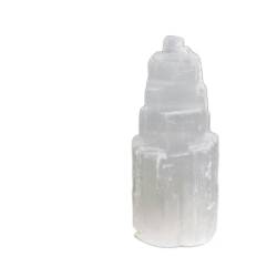 BAWHO Natürlicher Selenit-Kristall-Edelstein-Turm, Reiki, geistige Klarheit, Selenit-Kristall, Dekoration, Natursteine QINTINYIN (Size : 10cm) von BAWHO