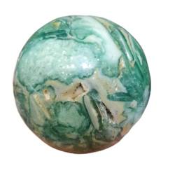 BAWHO Natürlicher grüner Fluorit-Kristall, ausgefallene Kugel, Chlorit-Quarz-Kugel, Edelstein, Hausdekoration, Edelstein-Dekoration, Geschenk QINTINYIN (Size : 7.5-8cm) von BAWHO