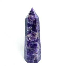 BAWHO Natürlicher lila Traum-Amethyst-Quarz-Obelisk, großer Kristallsteinstab for Dekoration, 1 kg-1,2 kg, 1 Stück Natursteine ​​PEIQIYIN QINTINYIN von BAWHO