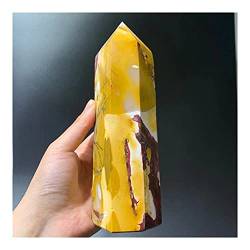BAWHO Natürliches Ei Yellowstone sechs Prisma, Crystal Aura Home Decoration Stone Crystal Process QINTINYIN (Color : Orange, Size : 770g) von BAWHO