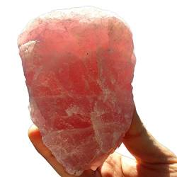 BAWHO Natürliches raues Rosenquarzkristall-Rohsteinexemplar QINTINYIN (Size : 300-400g) von BAWHO