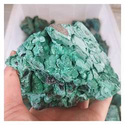 BAWHO Restmaterial Natürlicher Malachit-Abschnitt, raue, rohe Pfauensteine ​​und, unregelmäßige Bergkristall-Sammlung QINTINYIN (Size : 500g) von BAWHO