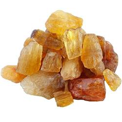 BAWHO Startseite Natürlicher Quarzkristall Rohexemplar Gelber Fluorit-Kristallstein QINTINYIN (Size : 100g-150g) von BAWHO