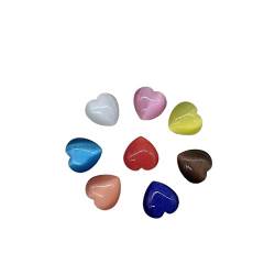 BAWHO Startseite Rosa Katzenaugenstein Herzförmige Kristallsteine ​​Edelsteine ​​Geschenke Dekor Dekorative Steine QINTINYIN (Size : 30pcs) von BAWHO