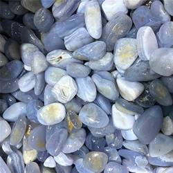 BAWHO gem Natürlicher Kristall, polierter blauer Spitzenachat, Trommelsteine, 15–20 mm, zur Dekoration, kann for die Dekoration zu Hause und im Büro verwendet werden QINTINYIN (Color : 1000g) von BAWHO
