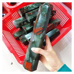 Dragon Blood Stone Quartz Natural Tower Crystal Wand Folk Craft Living Room Furnishing and Decor Bloodstone Sample QINTINYIN (Size : 850-950g) von BAWHO