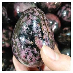 Natürlicher Edelstein Black Line Rhodonit Egg Female Good Wish Stone Jewelry Beauty Happy Eggs Decor QINTINYIN (Size : 210-260g) von BAWHO