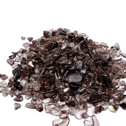 Stein-Schmuckstein, Rauchquarz, Trommelsteine, natürlicher Kristall, zerkleinerte Edelsteine, lose Edelsteine, Chips, Basteln, Reiki, Aquarium, Heimdekoration, 100 g, Steinschmuck QINTINYIN ( Color : von BAWHO