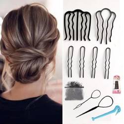 10 Stück Französische U-Förmige Haarnadel, Hochzeit Braut Haarschmuck U-förmig,Metall U-Förmige Braut Haarnadeln,Für Frauen Mädchen Hochzeiten von BAWUTZ