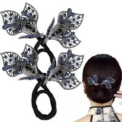 BAWUTZ Damen Haare Bun Maker,Haardreh-Kranz-Donut-Werkzeug, Blumen-Krallen-Clips,French Twist Hairstyle Bun Hair Accessories DIY Hair Bun Maker für Damen Dicke oder Lange Haare (A1) von BAWUTZ