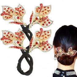 BAWUTZ Damen Haare Bun Maker,Haardreh-Kranz-Donut-Werkzeug, Blumen-Krallen-Clips,French Twist Hairstyle Bun Hair Accessories DIY Hair Bun Maker für Damen Dicke oder Lange Haare (A2) von BAWUTZ