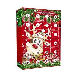 Weihnachts-Überraschungs-BlindBox,DIY 24 Gitter Weihnachten Countdown Geschenkbox,Schlüsselanhänger Weihnachten Thema, Urlaubs-Adventskalender von BAWUTZ