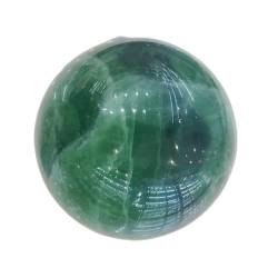 BAYDE 1 stück Natürlicher Kristall Quarz Grün Fluorit Kugel Ball Reiki Stein Home Office Aquarium Dekoration Zubehör Edelstein YICHENGYIN (Size : 9-9.5cm) von BAYDE