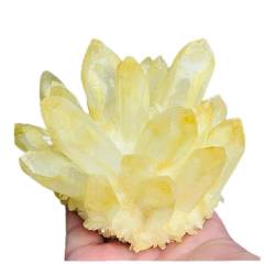 BAYDE 250-900 g natürliches gelbes Quarzstein-Exemplar for Home Decoration Fengshui Freeform Beautiful (Size : 450-500g) YICHENGYIN (Size : 250-300g) von BAYDE