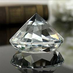 BAYDE 30 mm ~ 80 mm Klarer Kristall Diamant Briefbeschwerer Dekoratives Glas Diamanten Home Desktop Dekoration Zubehör Hochzeit Weihnachtsgeschenk, 50 mm YICHENGYIN (Size : 80mm) von BAYDE