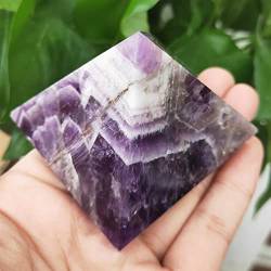 BAYDE 4-6 cm natürliche Traum-Amethyst-Kristallpyramide, Ametist-Quarz-Edelstein-Steinspitze, geeignet for Möbeldekorationsornamente YICHENGYIN (Size : 3.8-4.2cm) von BAYDE