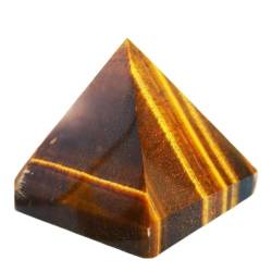 BAYDE Geschenk natürliche gelbe Tigerauge-Stein-Kristallpyramide Tigerauge-Steinpyramide mit rauer polierter Steindekoration for Dingchi-Ornamente YICHENGYIN (Size : 3-4cm) von BAYDE