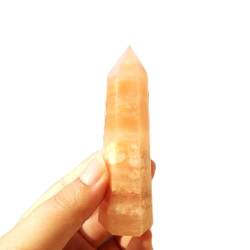 BAYDE -Heimdekoration, 70–80 mm, Orange, Schweinestein, Punkt, heilender Kristallstein, Obelisk for Heimdekorationsgeschenke, natürlicher Kristall YICHENGYIN von BAYDE