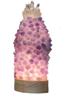 BAYDE Kristall, Kristall, hell, natürlicher Amethyst, Trommelsteine, Tischlampe, Quarzsplitter, Monsterzzz Gems, Doulex, 1 Stück YICHENGYIN (Color : Purple, Size : Big(18-20cm)) von BAYDE