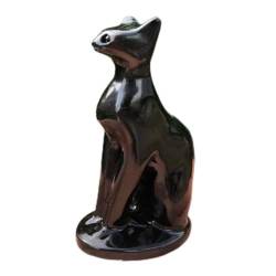BAYDE Kristall-natürlicher schwarzer Quarz-Katzen-Statue, Obsidian-Kristall, geschnitzte KATZEN-Figur, Feng-Shui-Edelstein-Dekor, Quarz YICHENGYIN (Color : Multicolore, Size : Taglia unica) von BAYDE