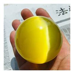 BAYDE Natürliche gelbe Katzenaugen-Kristallkugel Weissagungs-Steinball-Fotografie-dekorativer Ball YICHENGYIN (Size : 8cm) von BAYDE
