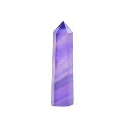 BAYDE Natürlicher lila Fluorit mit einer Spitze, Kristallsäule, Schmuckstein, Handwerk, Reiki, Heimdekoration YICHENGYIN (Color : Purple, Size : 5-6cm) von BAYDE
