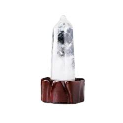 BAYDE Natürlicher transparenter Kristallstein, weißer, klarer Quarzpunkt, sechseckige Säule, Yoga-Meditationskristalle, feine Charm-Dekoration YICHENGYIN von BAYDE