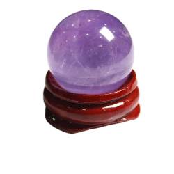 BAYDE Polierte runde lila Kristalle und Heilsteine, Amethystkugel, Edelstein, handgefertigt, Modegeschenke, Quarzstein, Heimdekoration, 2 Größen YICHENGYIN (Color : Purple, Size : 2.5cm) von BAYDE