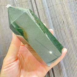BAYDE -Wohnkultur, natürlicher grüner Sandkristallquarz-Obelisk Reiki-Heilenergie gem9-11cm Geschenke, natürlicher Kristall (Size : 1000g) YICHENGYIN (Size : 1000g) von BAYDE