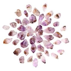 Wunderschöner Kristall, 10 g/Packung, natürlich, selten, violetter Titankristall, Rutilquarz, raue Edelsteine, Punkte, Mineralien, Schmuckherstellung, YICHENGYIN ( Color : Purple Titanium , Size : 10g von BAYDE