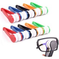 BAYLI Schlüsselanhänger Set 10x Brillenreiniger in Zangenform, Brillenputzer Set [auch als Schlüs von BAYLI