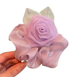 Blumen Haargummis Für Frauen Rosen Haargummis Rosen Haargummi Blumen Pferdeschwanzhalter Blumen Gummiband Haarseil Blumen Haargummis Für Frauen von BAYORE