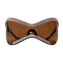 Diamant Sonnenbrille Übergroße Brille Sport Sonnenbrille Punk Sonnenbrille Zukunftsbrille von BAYORE
