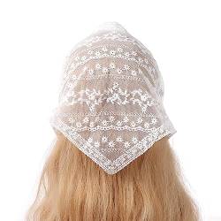 Elegantes Damen Spitzen Blumen Stirnband Sommer Sonnenfestes Spitzen Bandana Für Süße Mädchen Camping Fotografieren Spitzen Stirnbänder Für Frauen Breite Blumen Braut Stirnbänder Für Hochzeit von BAYORE