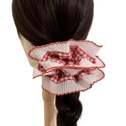 Frühling Spitze Trim Haar Krawatte Haar Brötchen Scrunchies Elastische Haar Seil Große Scrunchy Französisch Haarband Weibliche Zubehör Haar Gummis von BAYORE