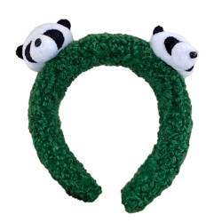 Panda Stirnbänder Pelzige Plüsch Cartoon Stirnbänder Haarschmuck Für Mädchen Und Damen Urlaubsparty Kopfbedeckung Panda Stirnband Zum Waschen Des Gesichts Für Mädchen von BAYORE