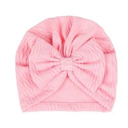 Schöne Bowkont Baby Stirnband Einfarbig Turban Nette Große Bowtie Kappe Weiche Elastische Kopfbedeckung Für Jungen Und Mädchen von BAYORE