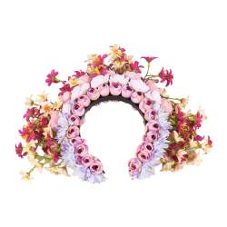 Stilvoller Blumenkopfkranz Ethnische Blumen Blumenstirnband Ornament Kopfschmuck Für Festivals Und Fotoshootings Einzigartiger Kopfschmuck von BAYORE