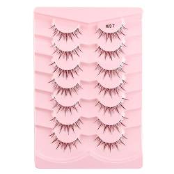 Wimpern Falsche Wimpern 3D Natural Lashes Clear Band Fake Lashes Faux Mink Wispy Lashes Eye Wimpern Fake Wimpern von BAYORE