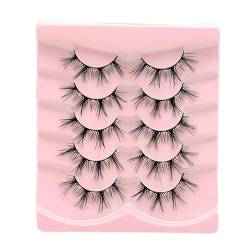 Wimpern Mit Natürlichem Look Wispy Fuzzy Nerz Fuchs Augenwimpern Sets Set 3D Faux Nerz Fuzzy Falsche Cateye Wimpern Pack Mit Falschen Füchsen Augenwimpern von BAYORE