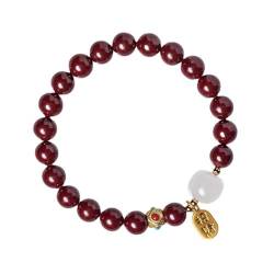 BBASILIYSD Lucky Wealth Armband mit roten Perlen, handgefertigt, verstellbar, Geschenk für Frauen, Geld, Reichtum und Männer, 1 Stpck von BBASILIYSD