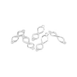 10 Sterling Silber Infinity Verbinder Charms 925 Silber Infinity Verbinder für Armband von BBDMind